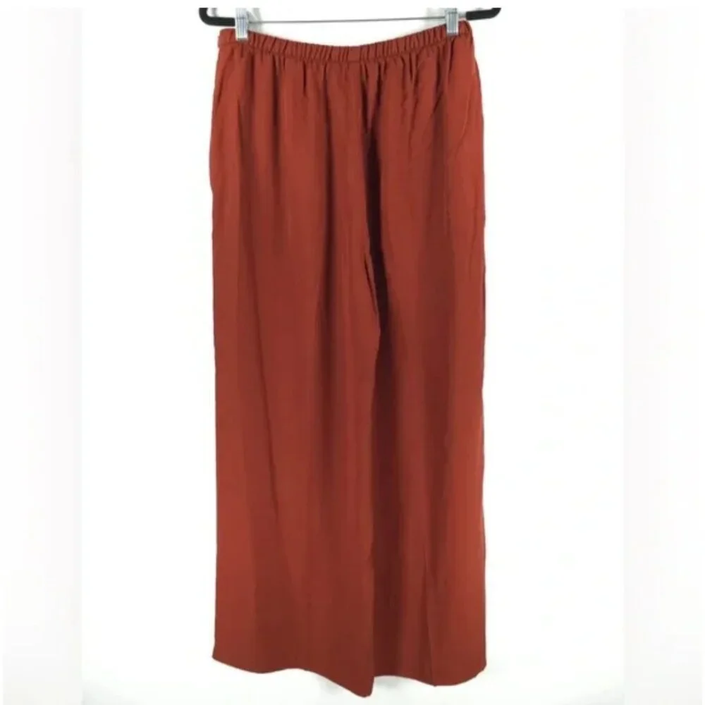 NWT ZARA Wide Leg Flowy Back Elastic Waist Pants Flying FabricCooper 9479/054 XL